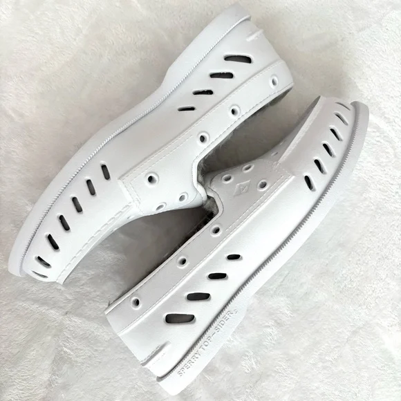 SPERRY Authentic Original Float Cozy Slip-On White Boat Shoe--NEW--8 - Picture 7 of 16